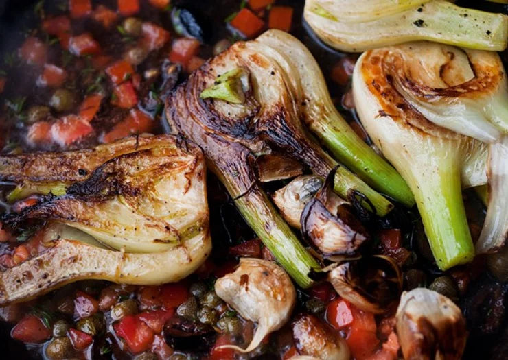 Ottolenghi - Braised Fennel with Capers and Olives